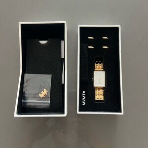 MVMT Gold Rectangular Watch with Extra Links